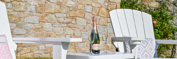 Bubbles on a table outside