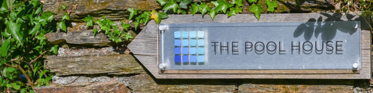 Signage for The Pool House